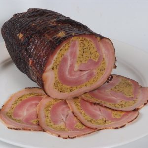 Mosterdrollade met boterhamworst
